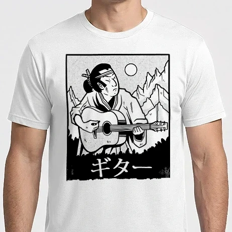 Férfi Imperial póló - Szamuráj gitáros
