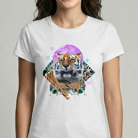 Női Imperial póló - Geometrikus tigris