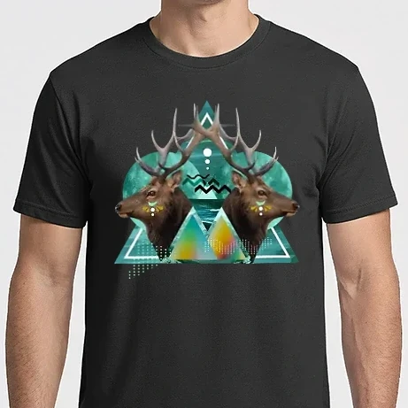 Férfi Imperial póló - Geometrikus szarvas