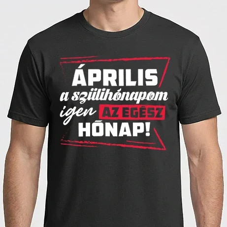 Férfi Imperial póló - Szülihónapom Április
