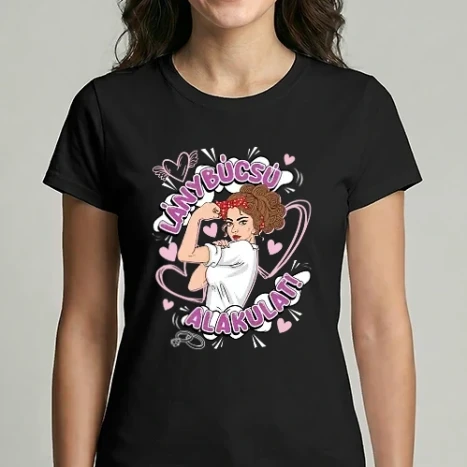 Női Imperial póló - Lánybúcsú alakulat barna Pinup drk