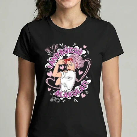 Női Imperial póló - Lánybúcsú alakulat pink Pinup drk