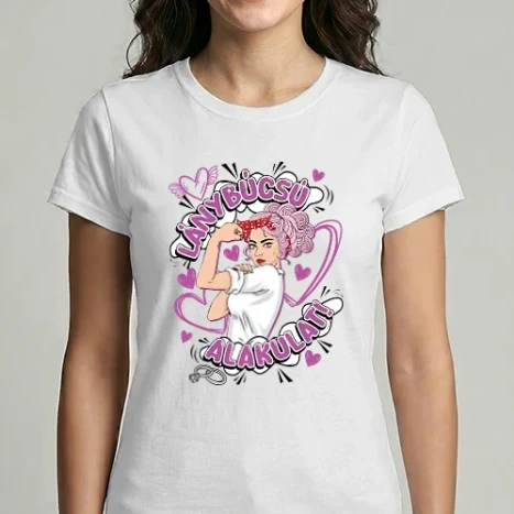 Női Imperial póló - Lánybúcsú alakulat pink Pinup lght