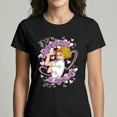 Női Imperial póló - Lánybúcsú alakulat szőke Pinup drk