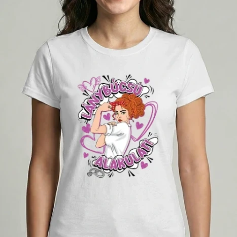 Női Imperial póló - Lánybúcsú alakulat vörös Pinup lght