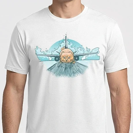 Férfi Imperial póló - Repülő cica