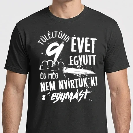 Férfi Imperial póló - Még nem nyírtuk ki egymást 9 éve együtt