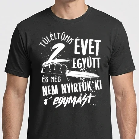 Férfi Imperial póló - Még nem nyírtuk ki egymást 2 éve együtt