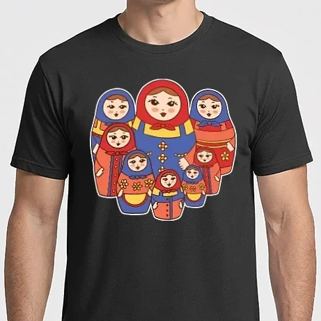 Férfi Imperial póló - Matryoshka baba