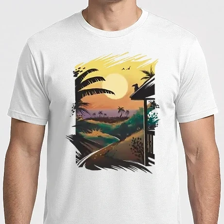 Férfi Imperial póló - Hawaii tájkép