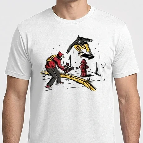 Férfi Imperial póló - Deszkás csontváz