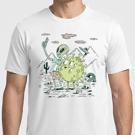 Férfi Imperial póló - Postapocalyptic ufo