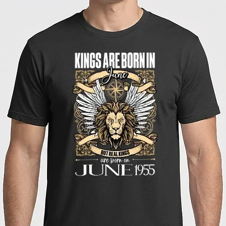 Férfi Imperial póló - KINGS ARE BORN 1955 - JÚNIUS