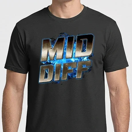 Férfi Imperial póló - MID DIFF metalic blue fire