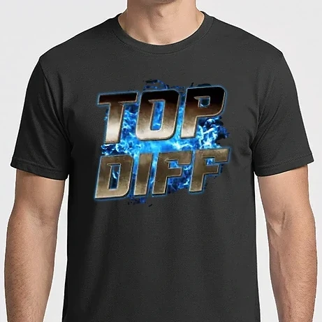 Férfi Imperial póló - TOP DIFF metalic blue fire
