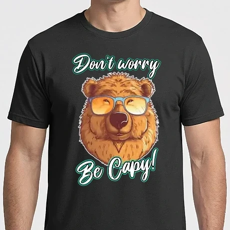 Férfi Imperial póló - Don't worry be capy - Capybara