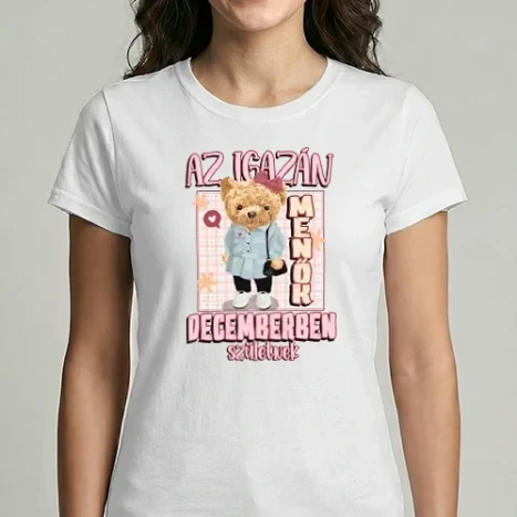 Női Imperial póló - Menő Maci csajos DECEMBER