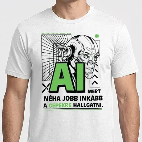 Férfi Imperial póló - Néha jobb a gépekre hallgatni AI