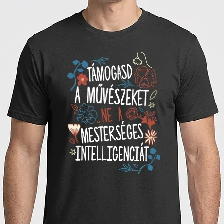 Férfi Imperial póló - Támogasd a művészeket ne a mesterséges intelligenciát