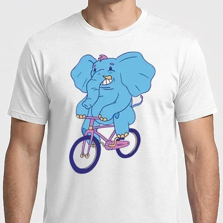 Férfi Imperial póló - Bicikliző elefánt