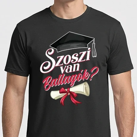 Férfi Imperial póló - Szoszi van ballagók feketére