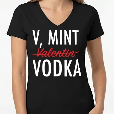 Női V-nyakú póló - V mint vodka