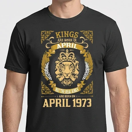 Férfi Imperial póló - Oroszlános szülinapos 1973 ÁPRILIS