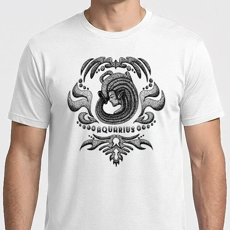 Férfi Imperial póló - Vintage zodiac aquarius