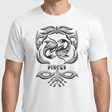 Férfi Imperial póló - Vintage zodiac pisces