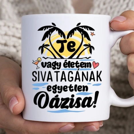 Fehér bögre - Életem oázisa