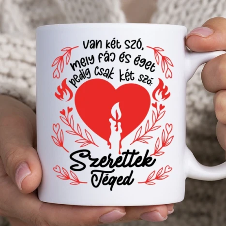 Fehér bögre - Szeretlek Téged