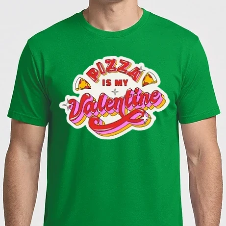 Férfi Imperial póló - Pizza is my valentine