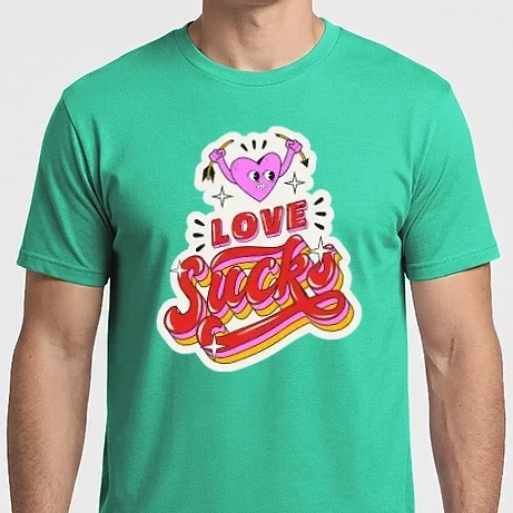 Férfi Imperial póló - Love sucks - anti valentin
