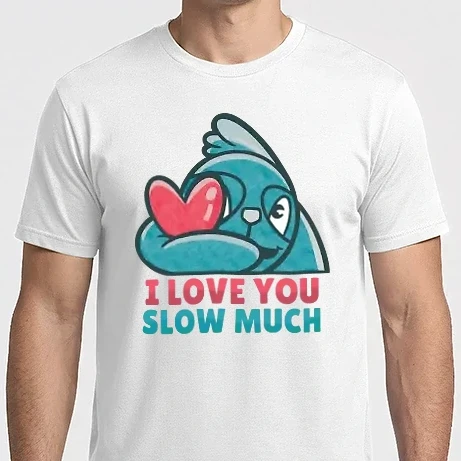 Férfi Imperial póló - I love you slow much - lajhár