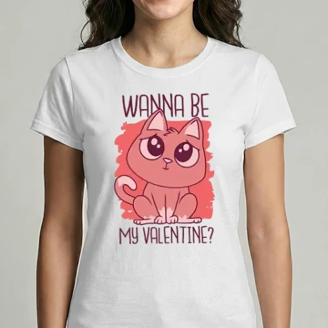 Női Imperial póló - Wanna be my valentine? - fogadj örökbe cicát