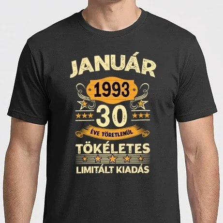 Férfi Imperial póló - Január 1993 30 éve töretlenül tökéletes