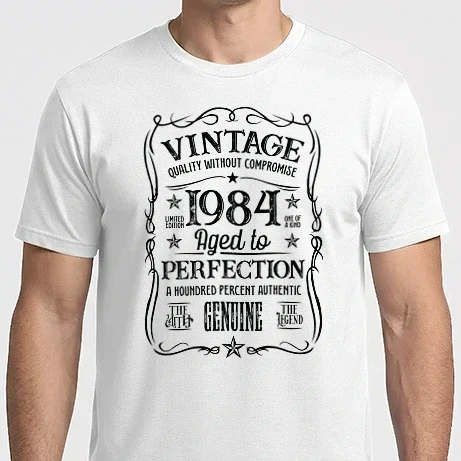 Férfi Imperial póló - Vintage perfection világos alap 40 1984
