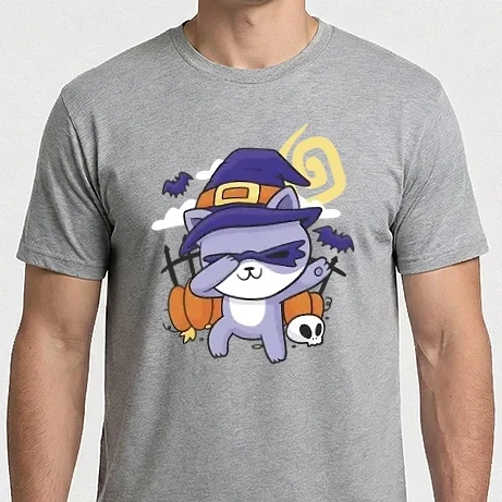 Férfi Imperial póló - Halloween Cica DAB