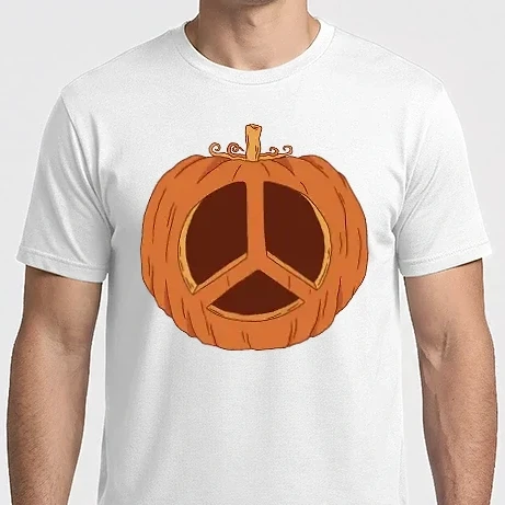 Férfi Imperial póló - Peace Pumpkin Halloween
