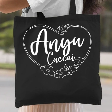 Vászontáska - Anyák napi vászontáska  anyu cuccai fehér