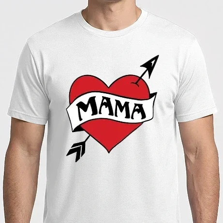 Férfi Imperial póló - Mama retro szív