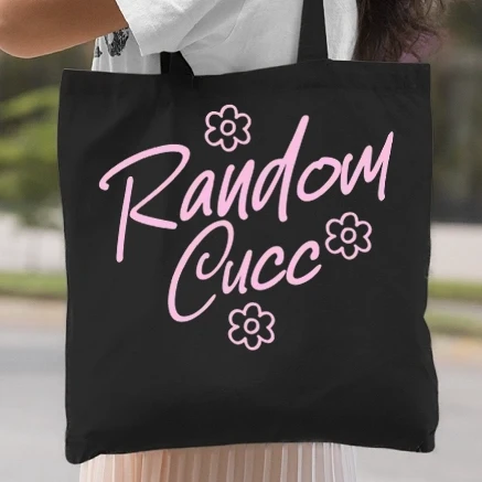 Vászontáska - Anyák napi vászontáska  random cucc pink