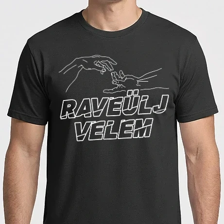 Férfi Imperial póló - Raveülj velem fehér