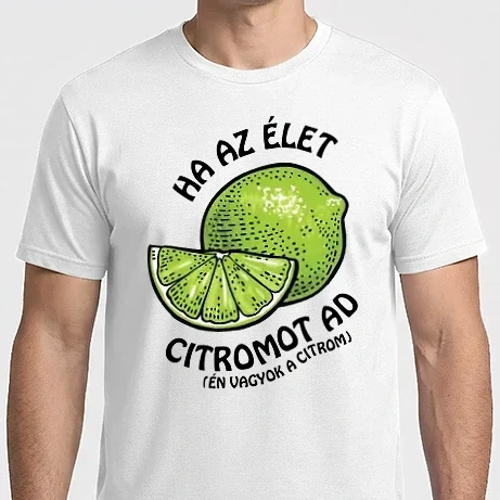 Férfi Imperial póló - Tequila és citrom fekete